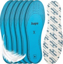 6 Pairs Kaps Actifresh Shoe Insoles Cut to Fit / Trim Fit, Multicolor