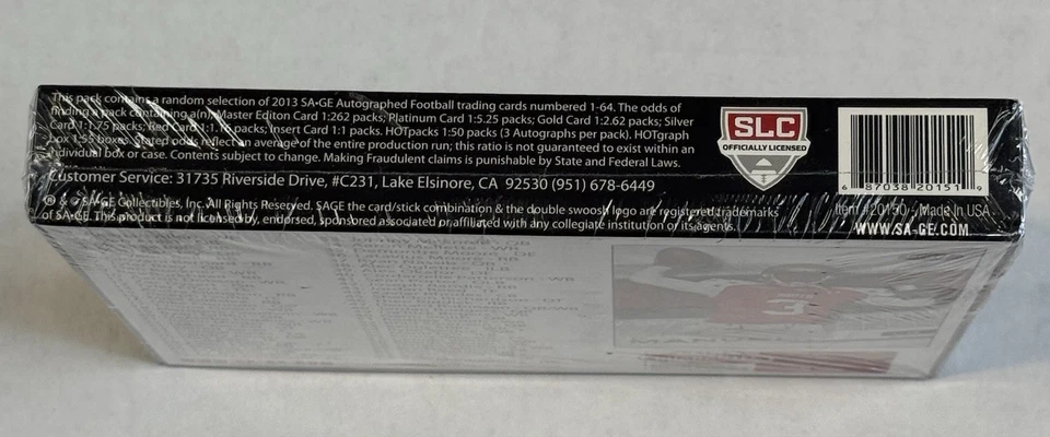 2013 Sage Autographed Football Factory Sealed Hobby Box With 24 Auto - Image 4 of 4