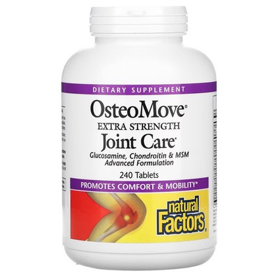 2 X Natural Factors, OsteoMove, Joint Care, 240 Tablets-Worldwide