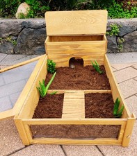 Casetta Per Tartarughe Woid Herz In Legno Massiccio - Resistente Alle Intemperie, Con Porta - Foto 2