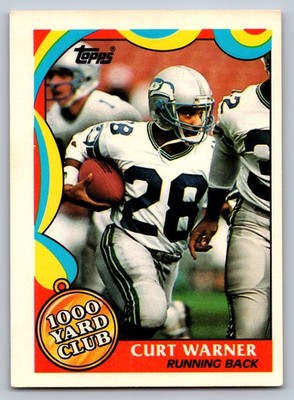 1989 Topps #22 Curt Warner 1000 Yard Club