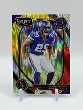 2024 Panini Select Xavier Rhodes Red & Yellow Prizm Shock #201 Minnesota Vikings