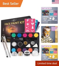 Complete 58-Piece Face Painting Set for Kids   Perfect for Parties  Holidays