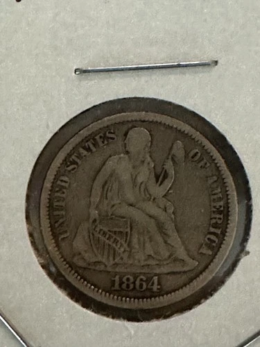 1864-S Seated Liberty Dime — photo from the most recent tracked eBay sale