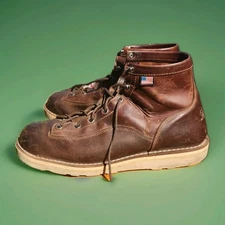 DANNER BULL RUN 6" BRN CRISTY PLAIN TOE WORK BOOTS 24 D USA Made 15552 