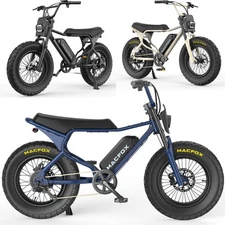 MACFOX X7 Electric Bike 20" Fat Tire 48V 13Ah 750W Peak Power E-Mountain Bike US