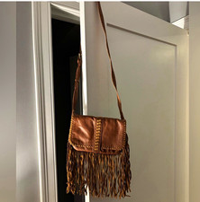 Scully Brown Fringe Crossbody Bag Adjustable ...