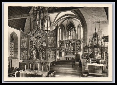 Postcard Herrgottskirche Creglingen an der Tauber