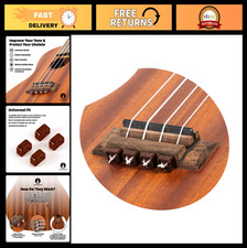 Brown Gloss Ukulele Finish - Premium Nylon Strings for Enhanced Sound Quality