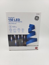 GE StayBright 150 LED Icicle-Style Lights Blue with White Wire 5270932