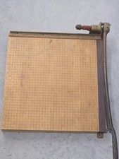 Vintage Ingento No. 5-1/2 Photo,Paper Cutter 18"x18" Metal Blade with Wood Base
