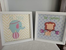 Framed Art Work for Babies/Child's Room Set of 2