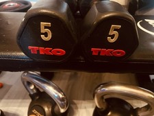 TKO Rubber Dumbbell 5kg Pair
