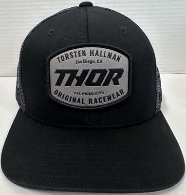 Thor Racing Motocross Caliber Black Trucker Style Snapback