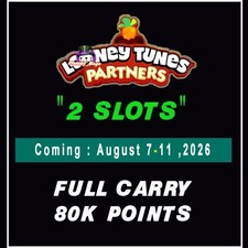 2x LOONEY TUNES Partners Event Monopoly Go Event Full Carry 80K Points Aug 2026