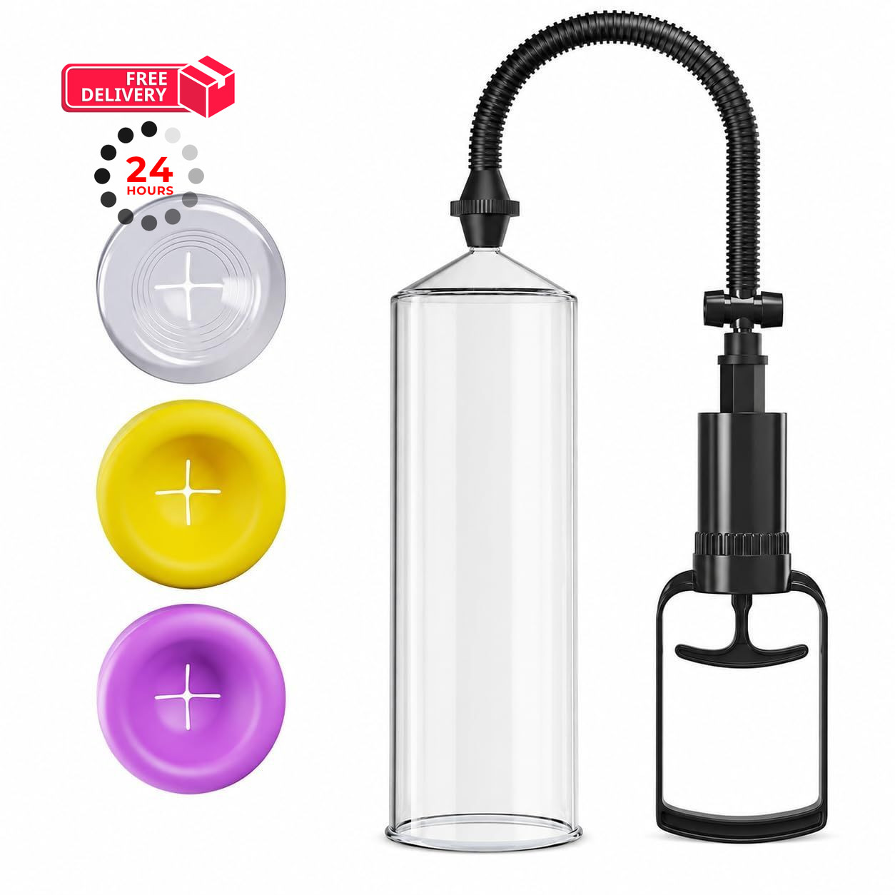 Penis Vacuum Pump Manual for Men Large Size Air Pressure Black