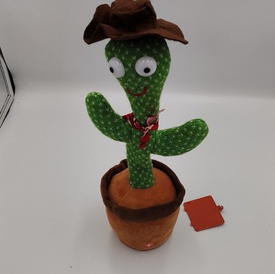 Battery Operated Dancing Talking Plush Cactus Toy with Hat, Bandana,  Light-Up | eBay