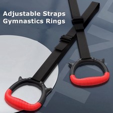 Adjustable Straps Buckles Gymnastics Rings Pull Up Exercise Rings Workouts U