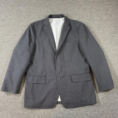 Engbers Blazer Mens 42R EUR 52 Gray Pinstripe Comfort Fit Stretch Two Button