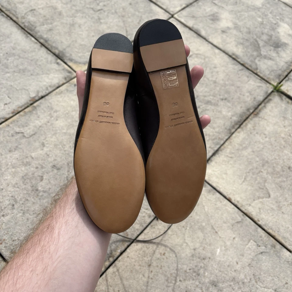 Zapatos planos de ballet con cordones Isabel Marant negros borgoña talla 36 EU Foto 2 de 4