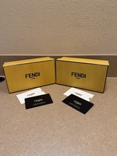 Lot 2 Fendi Empty Sunglasses Storage Presentation Boxes Authenticity Cards