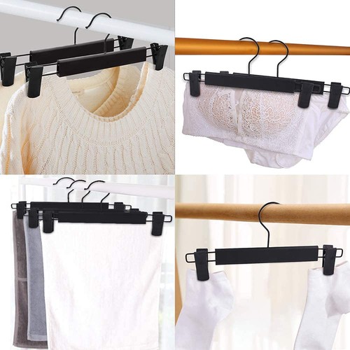 Pants Hangers with Clips, Skirt Hangers, 360 ° Swivel Hooks Space Saving Hang... - Picture 6 of 7
