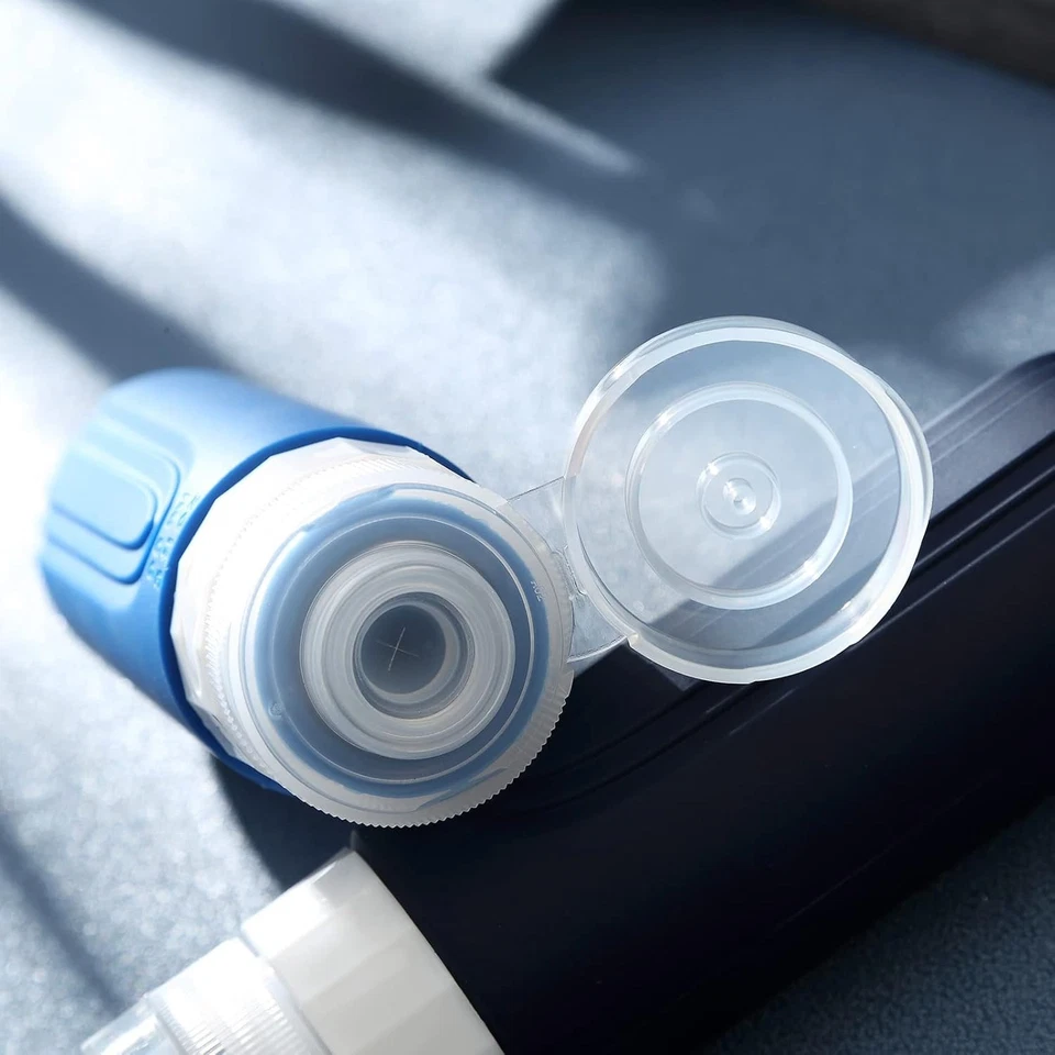 Дорожные бутылки 3 унции упаковка 8 шт., одобренные TSA герметичные силиконовые контейнеры для туалетных принадлежностей - Изображение 2 из 4