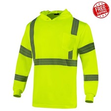 VENDACE Hi Vis Long Sleeve Hooded Shirt Yellow XX-Large