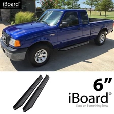 APS Running Board Black 6" Fit Ford Ranger Super Cab 4-Door 99-11