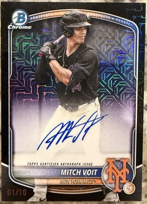 2025 Bowman Draft Mitch Voit Auto RC Black Mojo 1/10 #BMA-MV Mets