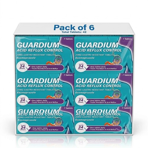 Guardium Acid Reflux Control Tablets | Heartburn Relief | 6 x 7 (42 ...