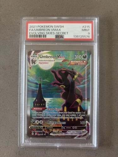 PSA 9 Umbreon VMAX (Alternate Art Secret) 215/203 SWSH07: Evolving Skies Holo