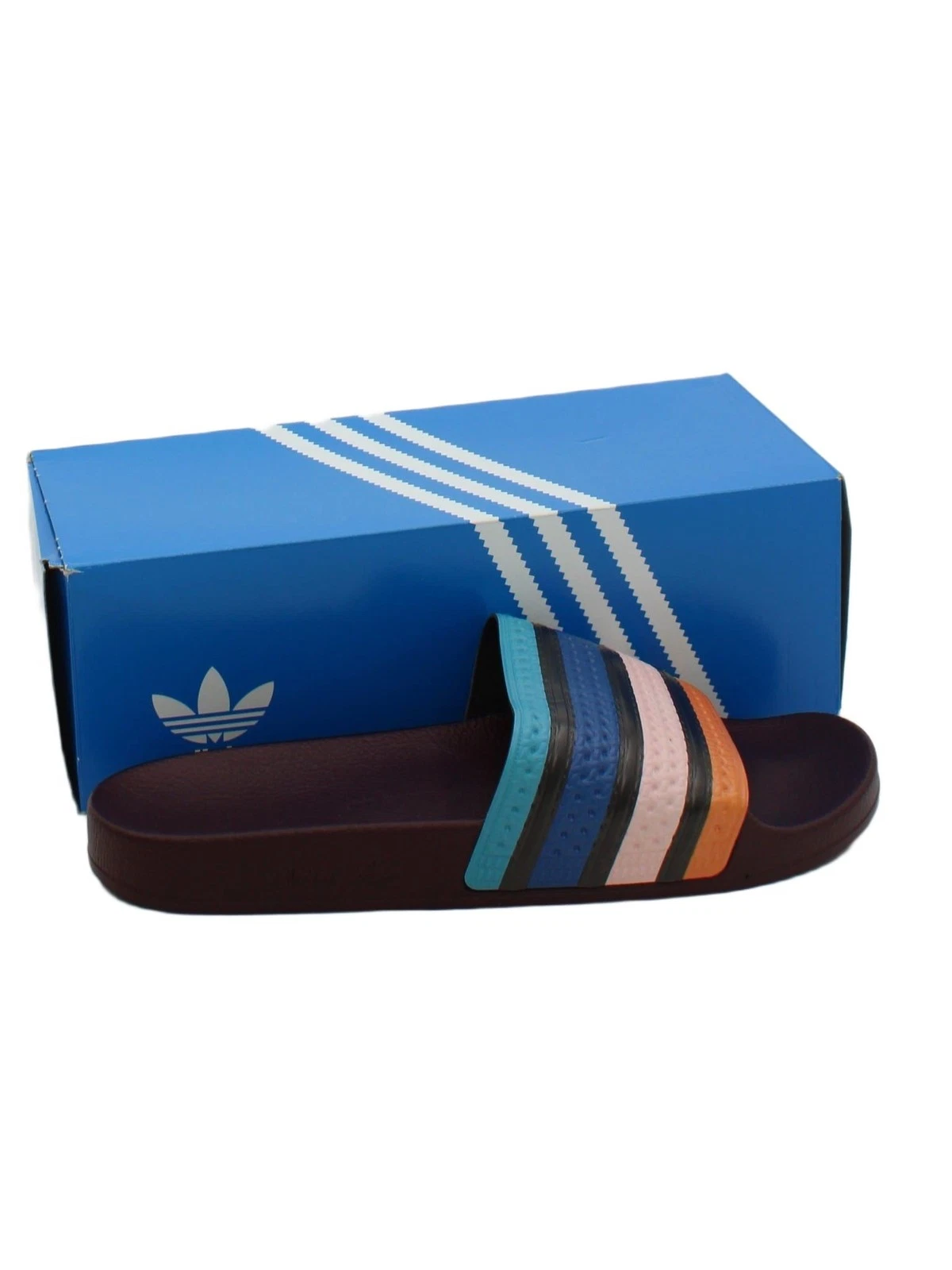 Adidas Sandali Uomo UK 11 Multi Righe 100% Altro Slider Nuovi con etichette