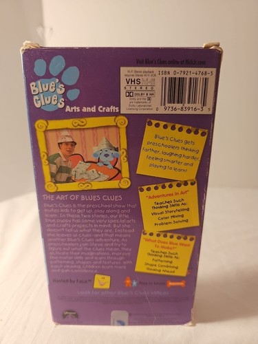 Nick Jr Blue's Clues Play Along With Blue -Blue's Birthday VHS - Arts And Crafts - Picture 4 of 5