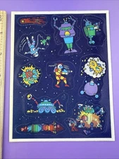 Vintage Stickers- Magic Motion Alien, Space