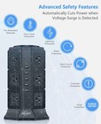 Power Strip Tower Extension Cord 10 FT, 1050J Surge Protector Charging Station  — photo 4