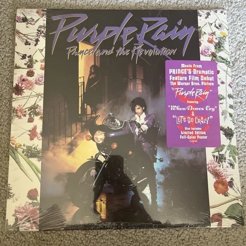 PRINCE VERY RARE SEALED LP PURPLE RAIN 1984 USA 1stPRESS W/HYPE STICKER NO CUTS