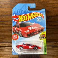 Hot Wheels 50th Anniversary Lamborghini Countach Pace Car 217/365 HW Exotic 9/10