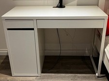 Ikea Micke Computer Desk White 105x50 cm Workstation Study Table Drawers