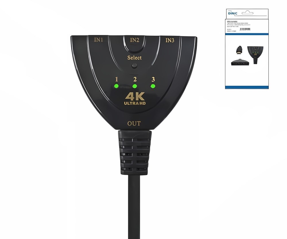 DINIC Umschaltbox automatisch 3 auf 1 HDMI DINIC Box 3 Gerte mit 1906845 4690₽