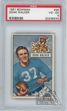 Doak Walker 1951 Bowman Card #25 PSA 4 VG-EX