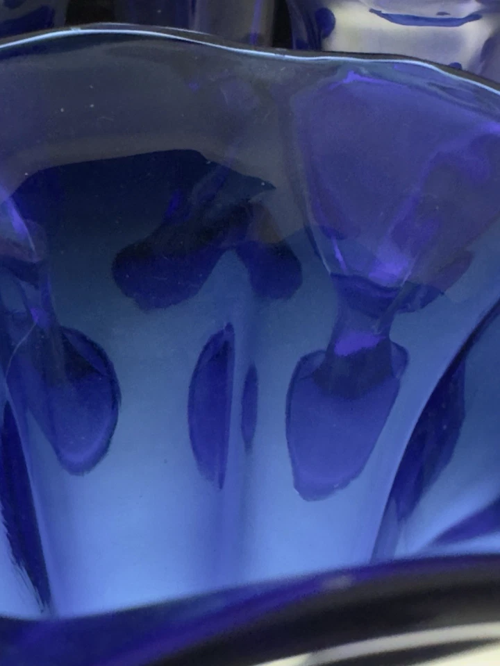 6 vasos de postre Anchor Hocking azul cobalto parfait tulipán soda fuente hemado Foto 4 de 4