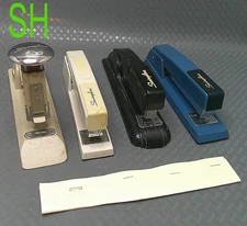 Vintage 4 Metal Swingline Staplers #13 Industrial Heavy Duty #27 Art Deco #747