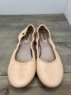 Minnetonka Women's Anna Ballerina Leather Slip On Ballet Flats 7.5  Pink Shoe