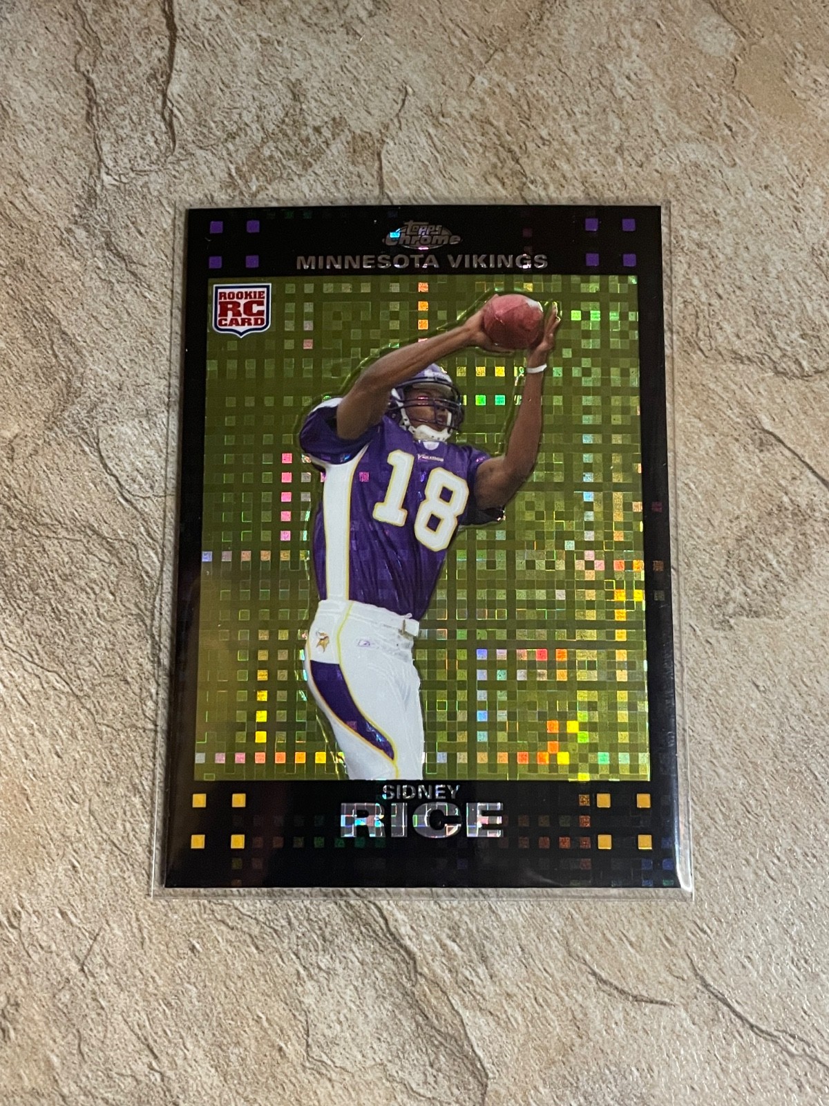 2007 Topps Chrome Sidney Rice Rookie Refractor