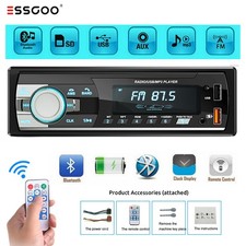 Car MP3 Player ESSGOO Single DIN Freisprech Autoradio Bluetooth ID3tag 2 USB AUX
