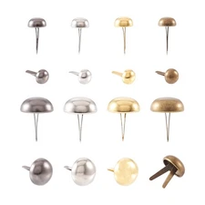 320pcs Purse Handbag Feet 8mm/15mm Round Stud 2-Feet Split Pins Brad Fastener...