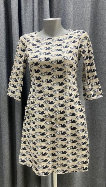 Women Boden Dress Beige Velvet 36 / S / 44