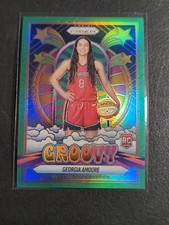 2025 WNBA Prizm 3 Georgia Amoore RC Groovy Green Prizm Washington Mystics