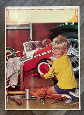 Rare Murray Fire Truck Pedal Car Advertisement Poster Print "Almost Ready" Boy